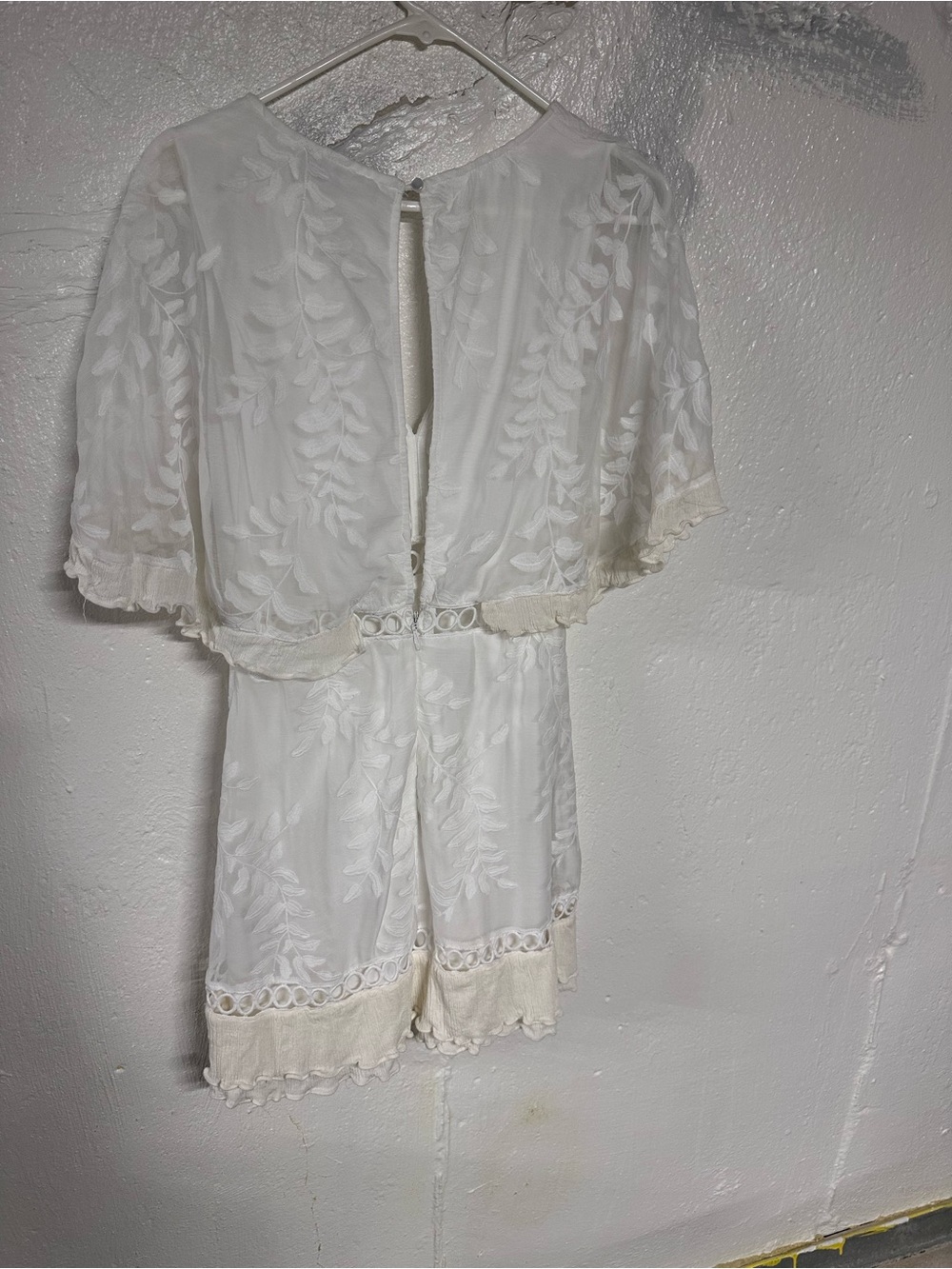 Charlotte Russe White Embroidered V-Neck Mini Dress - Picture 2 of 4